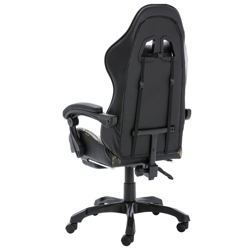 Sedia Da Gaming Nera E Mimetica In Similpelle