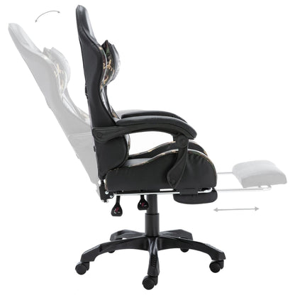 Sedia Da Gaming Nera E Mimetica In Similpelle