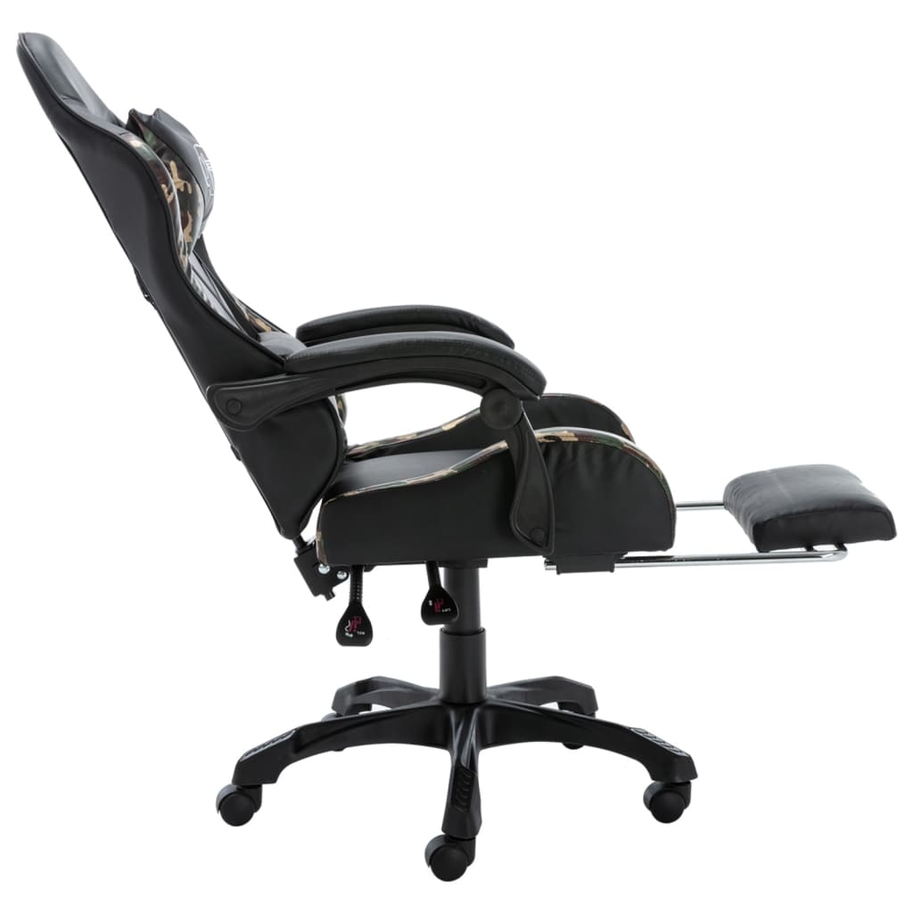 Sedia Da Gaming Nera E Mimetica In Similpelle