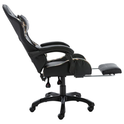 Sedia Da Gaming Nera E Mimetica In Similpelle