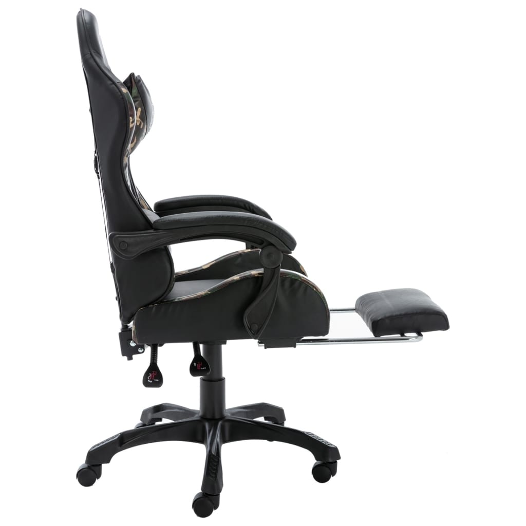 Sedia Da Gaming Nera E Mimetica In Similpelle