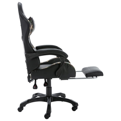 Sedia Da Gaming Nera E Mimetica In Similpelle