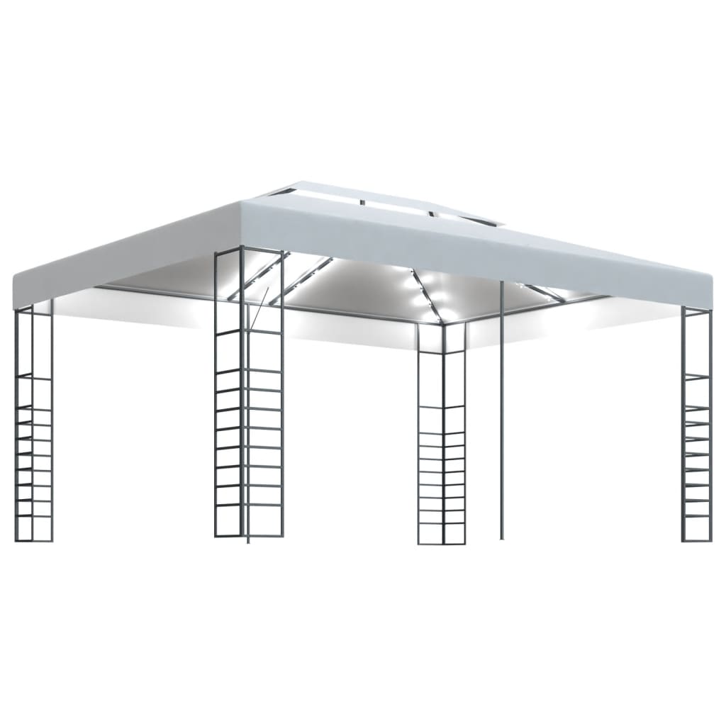 Gazebo Con Stringa Di Luci Led 4X3X2,7 M