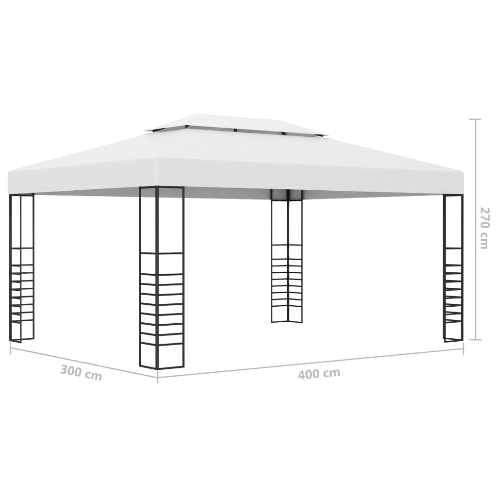 Gazebo Con Stringa Di Luci Led 4X3X2,7 M