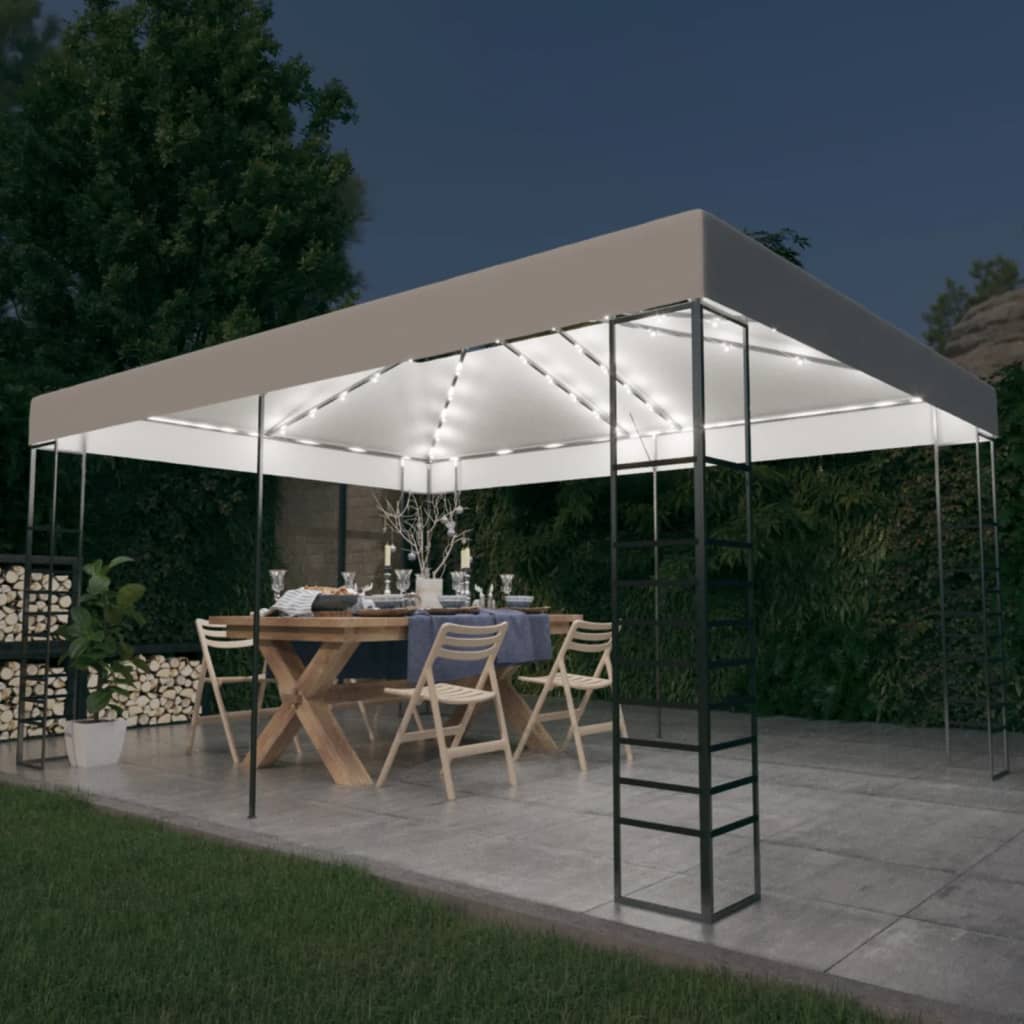 Gazebo Con Stringa Di Luci Led 4X3X2,7 M