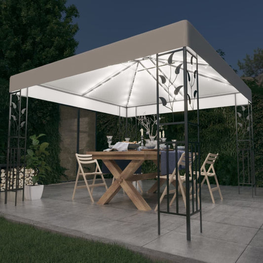 Gazebo Con Luci Led A Stringa 3X3 M