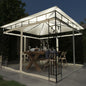 Gazebo Con Zanzariera Luci Led 3X3X2,73 M Grigio