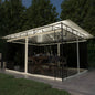 Gazebo Con Zanzariera Luci Led 3X3X2,73 M Grigio