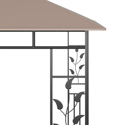 Gazebo Con Zanzariera Luci Led 3X3X2,73 M Grigio