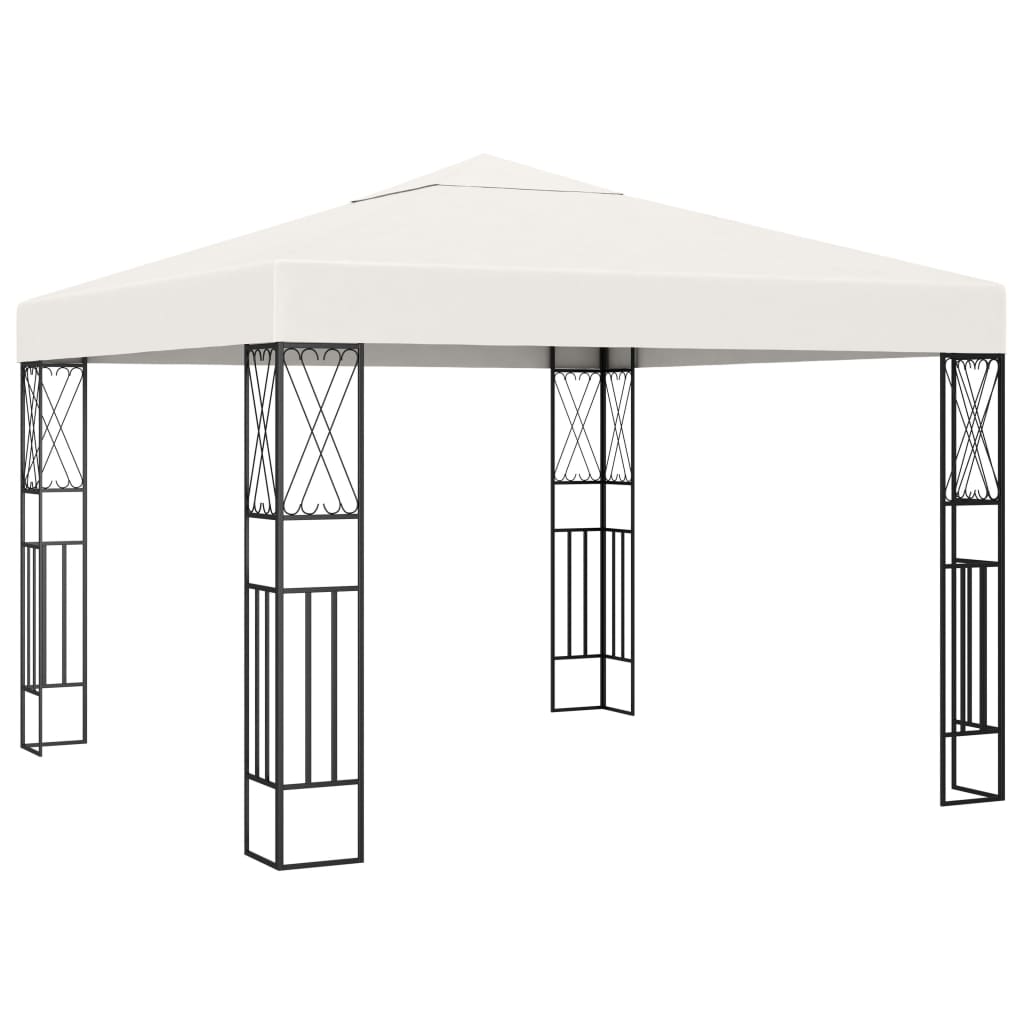 Gazebo Con Stringa Di Luci Led In Tessuto