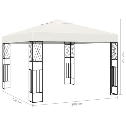 Gazebo Con Stringa Di Luci Led In Tessuto
