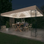 Gazebo Con Stringa Di Luci Led In Tessuto