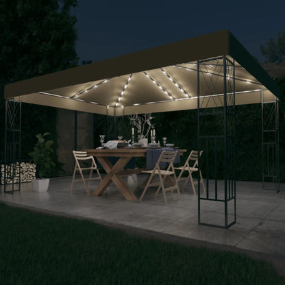 Gazebo Con Stringa Di Luci Led In Tessuto