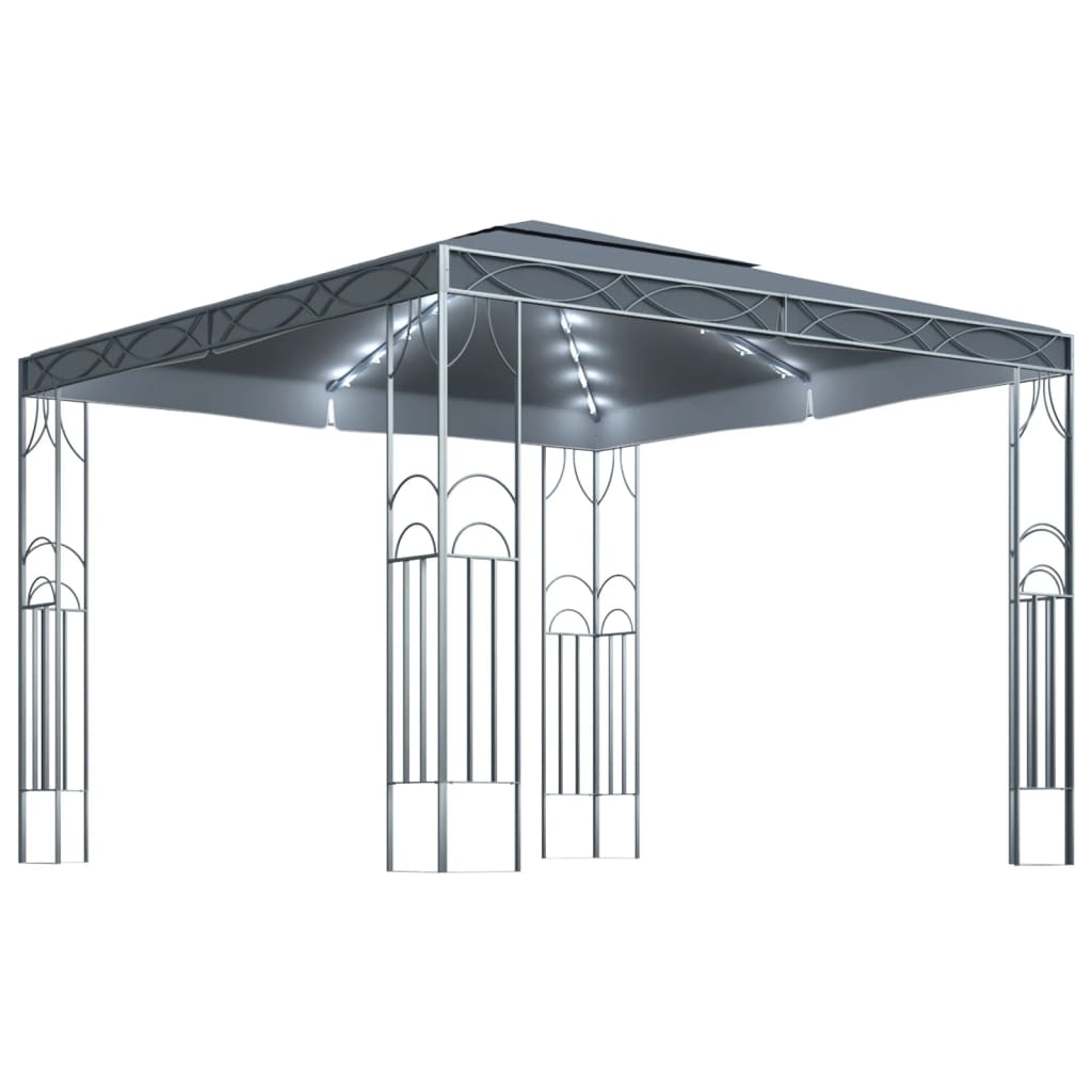 Gazebo Con Stringa Di Luci Led