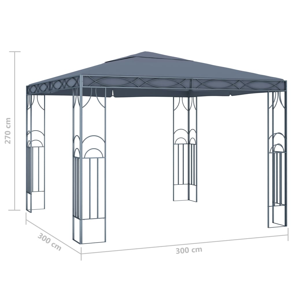 Gazebo Con Stringa Di Luci Led