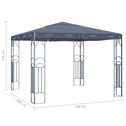 Gazebo Con Stringa Di Luci Led