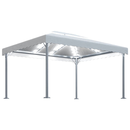 Gazebo Con Stringa Di Luci Led 400X300 Cm In Alluminio
