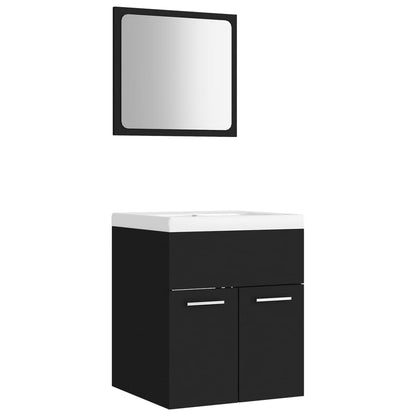 Set Mobili Da Bagno In Truciolato Nero
