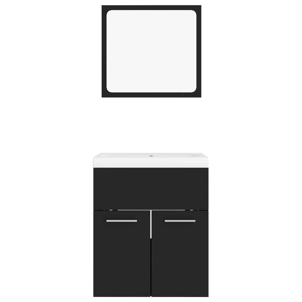 Set Mobili Da Bagno In Truciolato Nero