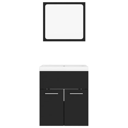 Set Mobili Da Bagno In Truciolato Nero
