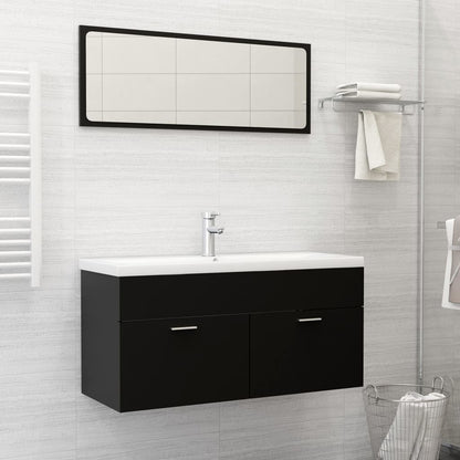 Set Mobili Da Bagno In Truciolato Nero