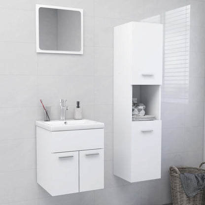 Set Mobili Da Bagno 4 Pz In Legno Multistrato