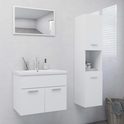 Set Mobili Da Bagno 4 Pz In Legno Multistrato