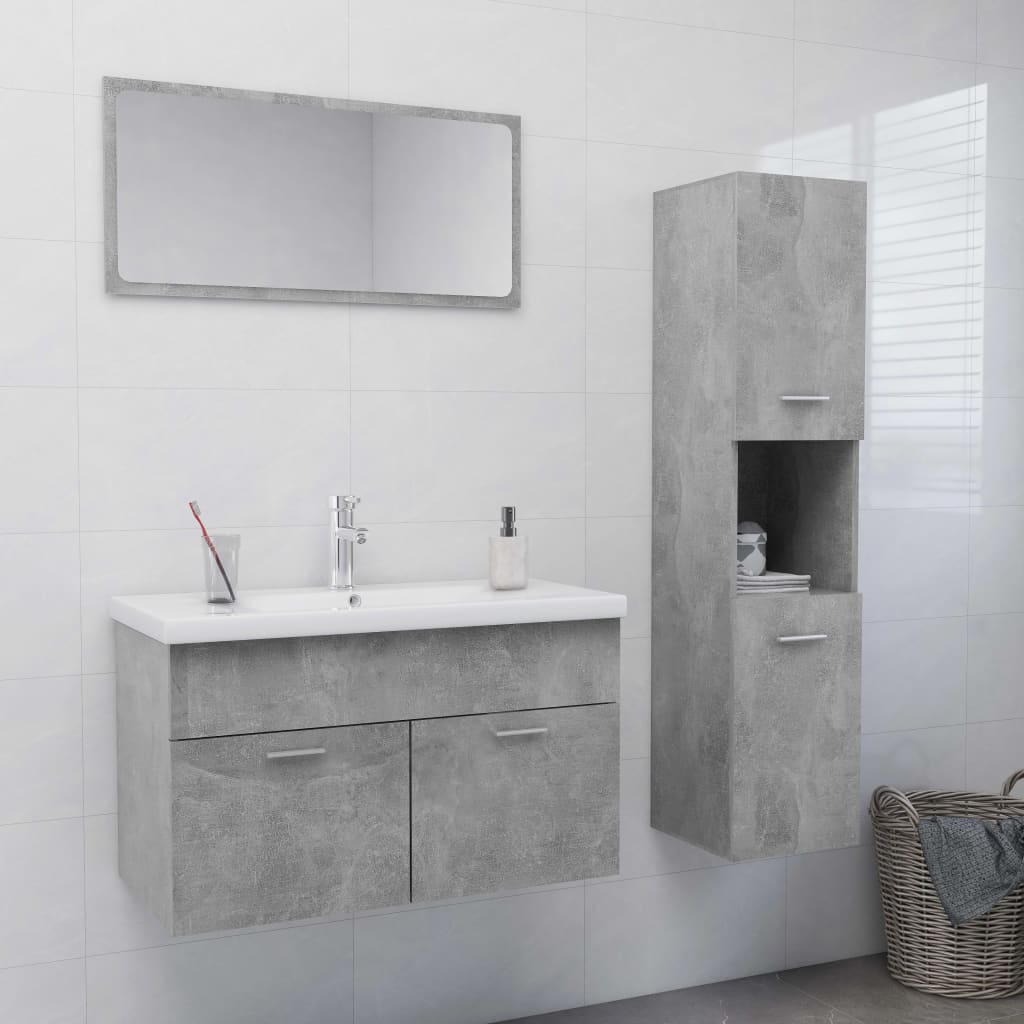 Set Mobili Da Bagno 4 Pz In Legno Multistrato