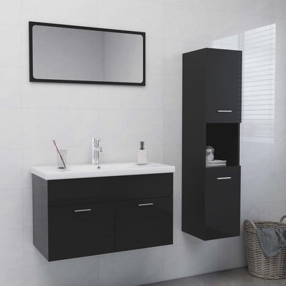 Set Mobili Da Bagno 4 Pz In Legno Multistrato