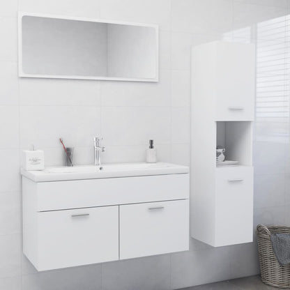 Set Mobili Da Bagno 4 Pz In Legno Multistrato