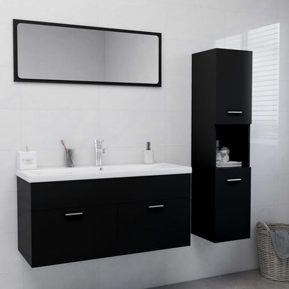 Set Mobili Da Bagno 4 Pz In Legno Multistrato