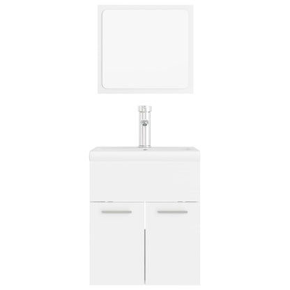 Set Mobili Da Bagno In Legno Multistrato Bianco