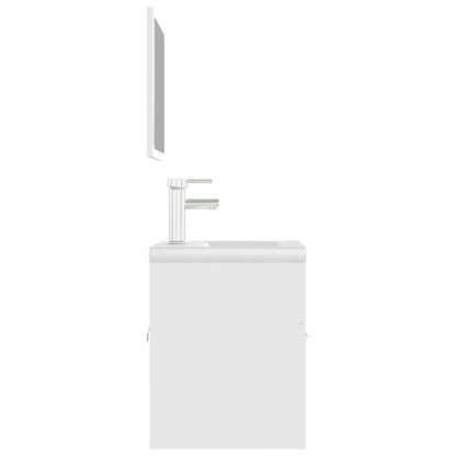Set Mobili Da Bagno In Legno Multistrato Bianco