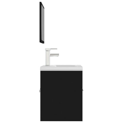 Set Mobili Da Bagno In Legno Multistrato Nero