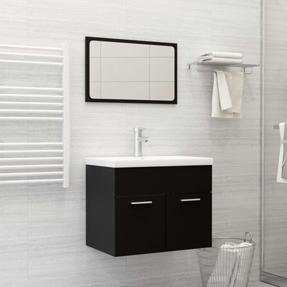 Set Mobili Da Bagno In Legno Multistrato Nero