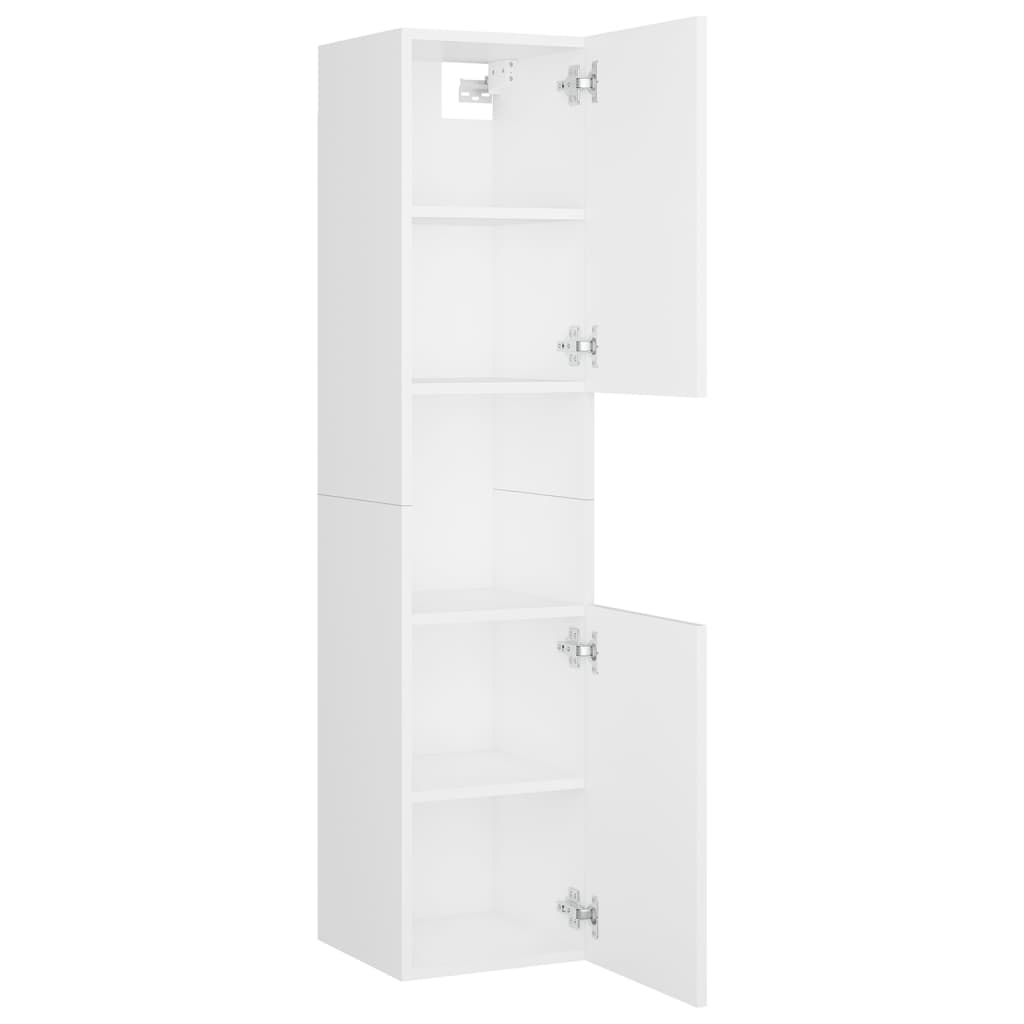 Set Mobili Da Bagno In Legno Multistrato Bianco