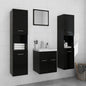 Set Mobili Da Bagno Nero In Legno Multistrato Bianco