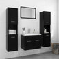 Set Mobili Da Bagno Nero In Legno Multistrato Bianco