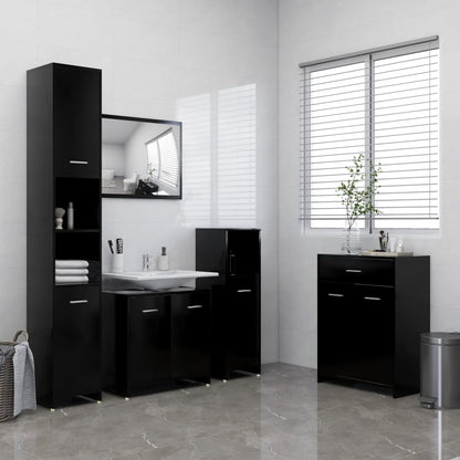 Set Mobili Da Bagno 4 Pz In Legno Multistrato