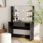Toeletta Con Luci Led 100X40X135 Cm In Mdf Grigio Lucido