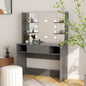 Toeletta Con Luci Led 100X40X135 Cm In Mdf Grigio Lucido