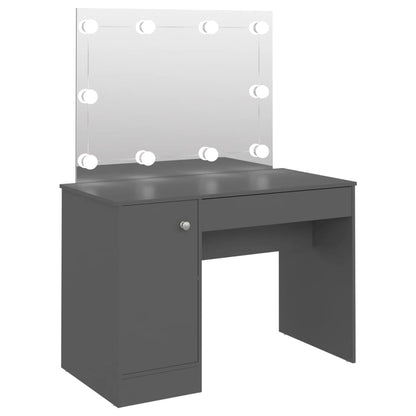 Toeletta Con Luci Led 110X55X145 Cm In Mdf Grigia