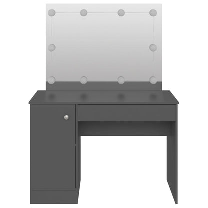 Toeletta Con Luci Led 110X55X145 Cm In Mdf Grigia