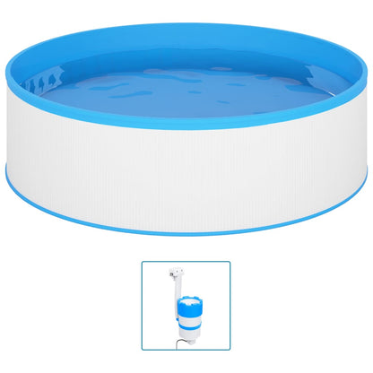 Piscina Fuori Terra Con Skimmer E Pompa Sospesi 350X90Cm Bianca