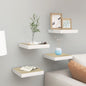 Scaffali A Parete 2 Pz 90X23,5X3,8 Cm In Mdf Rovere E Bianco
