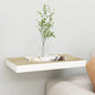 Scaffali A Parete 2 Pz 90X23,5X3,8 Cm In Mdf Rovere E Bianco