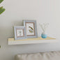 Scaffali A Parete 2 Pz 90X23,5X3,8 Cm In Mdf Rovere E Bianco