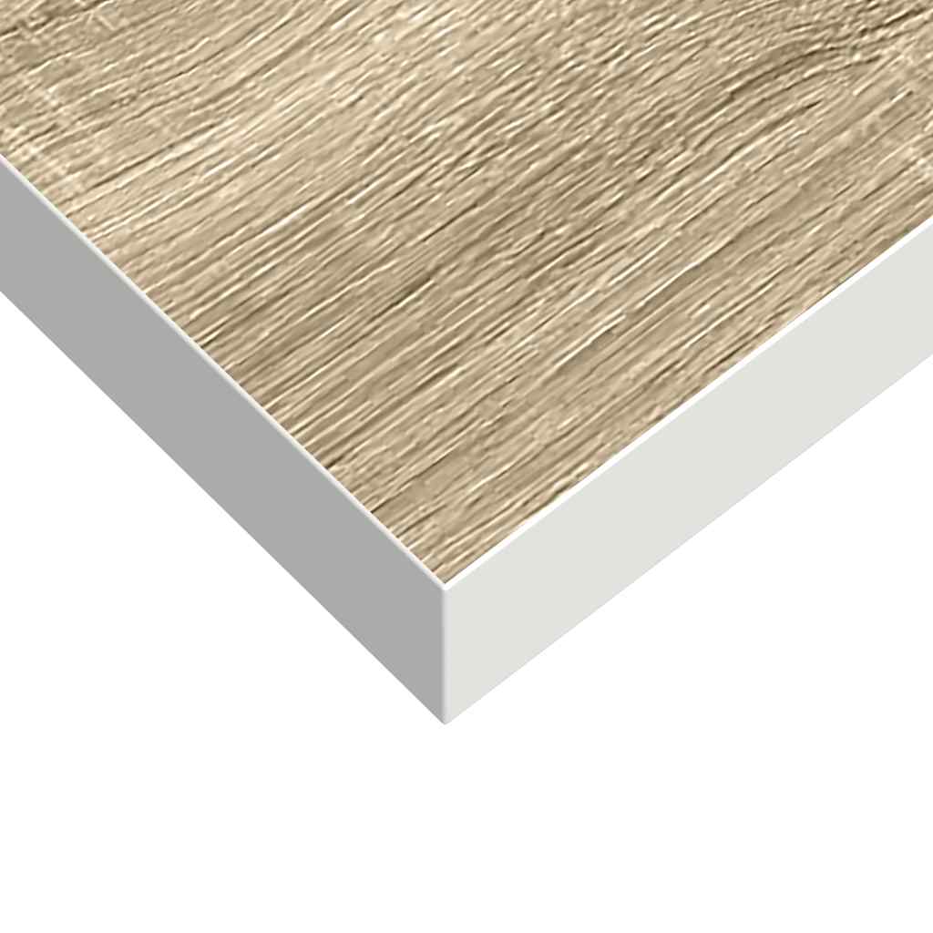 Scaffali A Parete 2 Pz 90X23,5X3,8 Cm In Mdf Rovere E Bianco