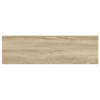 Scaffali A Parete 2 Pz 90X23,5X3,8 Cm In Mdf Rovere E Bianco