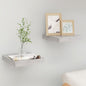 Scaffali A Parete 2 Pz 90X23,5X3,8 Cm In Mdf Grigio Cemento